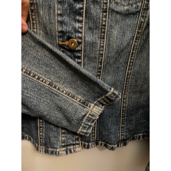 Willi Smith women’s blue Jean button up jacket or shirt size medium - Picture 5 of 8